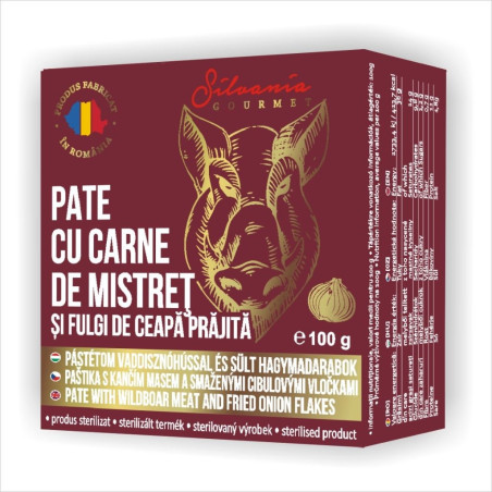 Silvania Gourmet Pate cu carne de mistret si fulgi de ceapa parjita