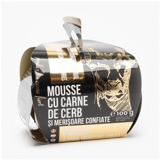 Silvania Gourmet-mousse cu carne de cerbsi merisoare confiate 100g