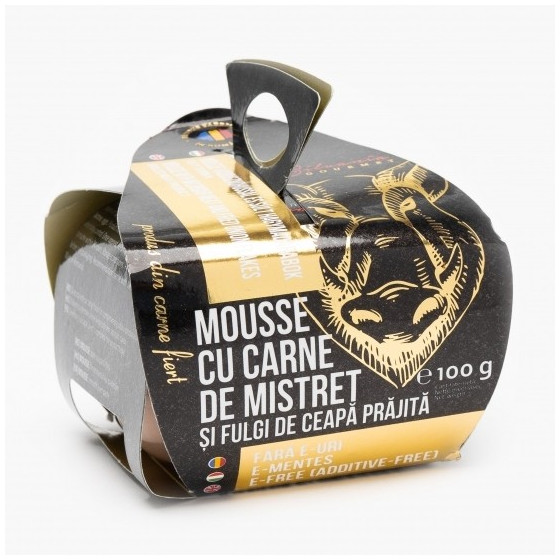 Silvania Gourmet-Mousse cu carne de mistret si fulgi de ceapa prajita
