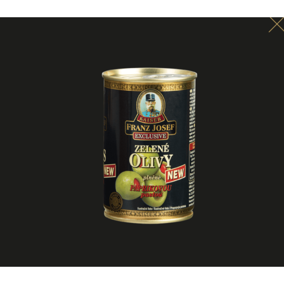 Franz Josef Kaiser-Masline verzi umplute cu pasta de ardei Pimiento in saramura 300g