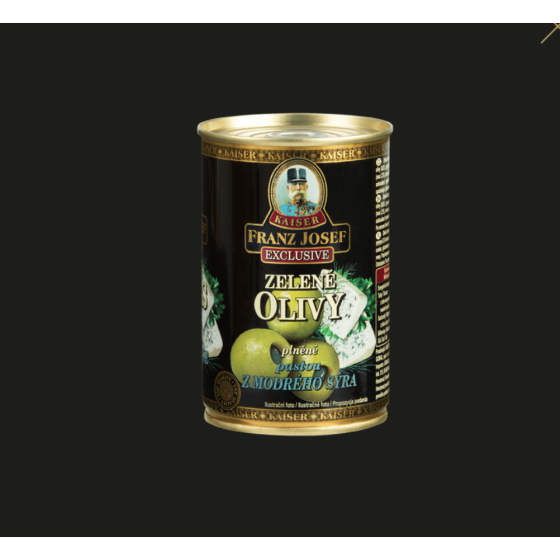 Franz Josef Kaiser-Masline verzi umplute cu pasta de branza albastra in saramura 300g