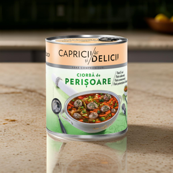 Capricii si Delicii- Ciorba de perișoare cu smantana 400g