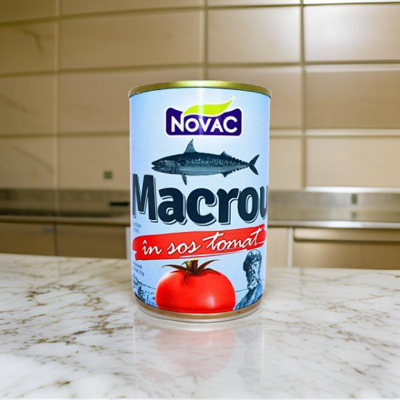 Novac- Macrou in sos tomat 425g