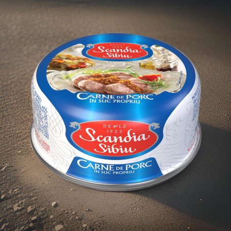 Scandia Sibiu- Carne de porc in suc propriu 300g