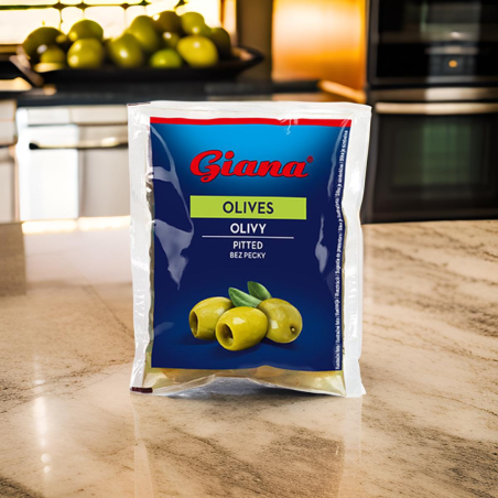 Giana- Masline verzi fara samburi in saramura 195g
