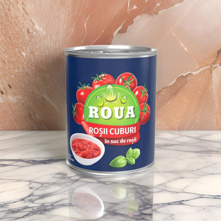 Roua- Rosii cuburi 400g