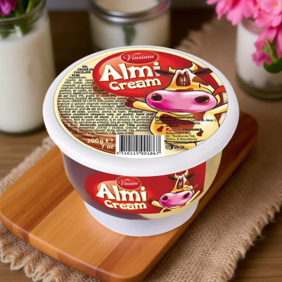 Vincinni-Almi Crema tartinabila cu cacao și lapte 200g
