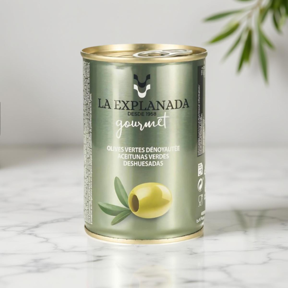 La Explanada Gourmet-Masline verzi fara samburi 280g