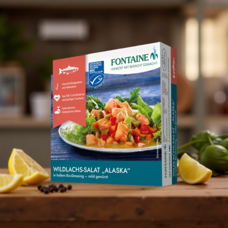 Fontaine- Salata de somon salbatic "Alaska" in sos alb ecologic 200g