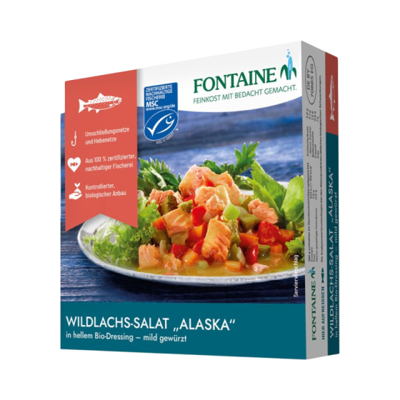 Fontaine- Salata de somon salbatic "Alaska" in sos alb ecologic 200g