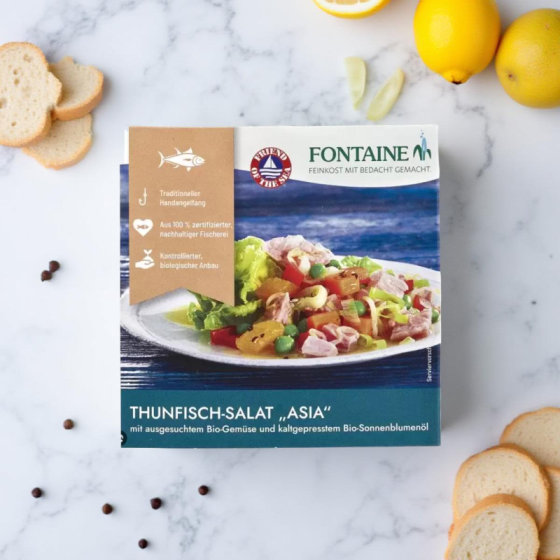 Fontaine-Salata de ton "Asia" cu legume ecologice si ulei de floarea-soarelui presat la rece 200g