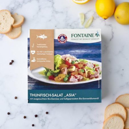 Fontaine-Salata de ton "Asia" cu legume ecologice si ulei de floarea-soarelui presat la rece 200g