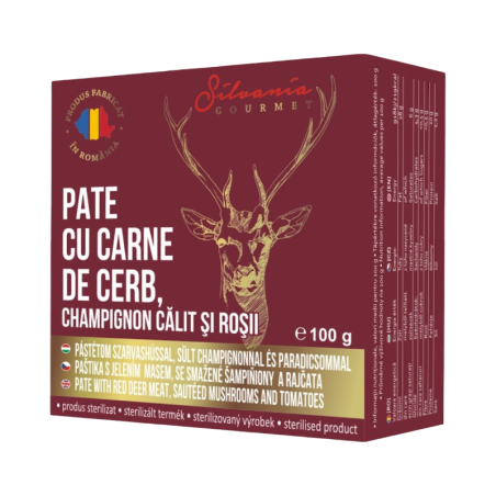 Silvania Gourmet-Pate cu carne de cerb,champignon si rosii 100g