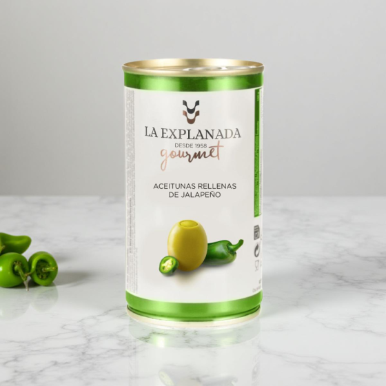 La Explanada Gourmet-Masline verzi umplute cu ardei Jalapeno 350g