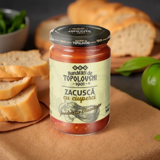 Bunătați de Topoloveni-Zacusca de ciuperci 300g