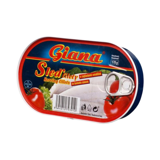 Giana - File de hering in sos tomat 170g