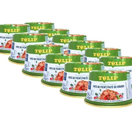 Pachet 12 x Tulip-Pate de ficat de porc picant 125g