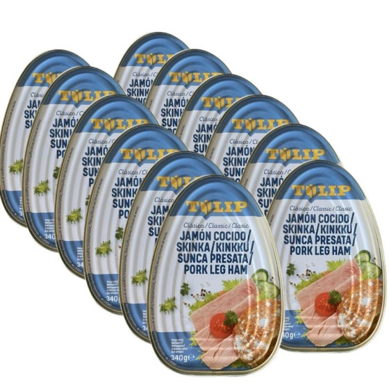 Pachet 12 x Tulip-Sunca presata din pulpa de porc 340g