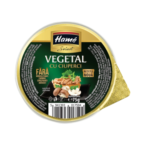 Hame Select- Pate vegetal cu ciuperci 75g