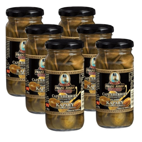 Pachet 6 x Franz Josef Kaiser- Fructe de capere in saramură dulce-acrisoara 240g