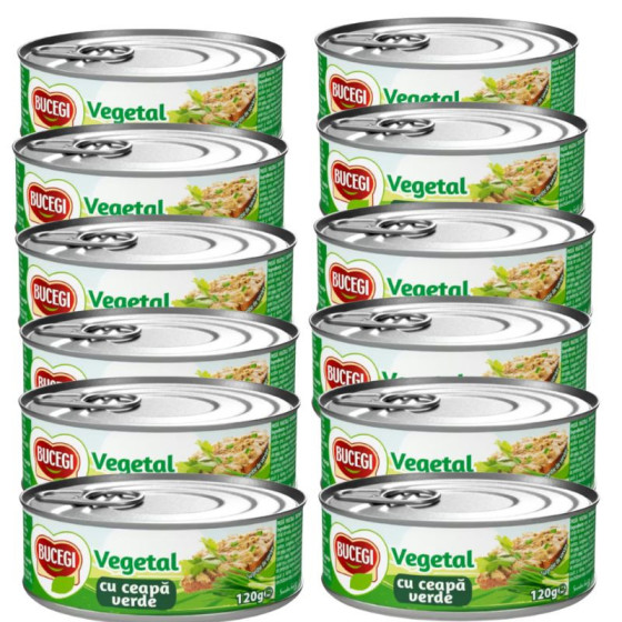 Pachet 12 x Bucegi-Pate vegetal cu ceapa verde 120g
