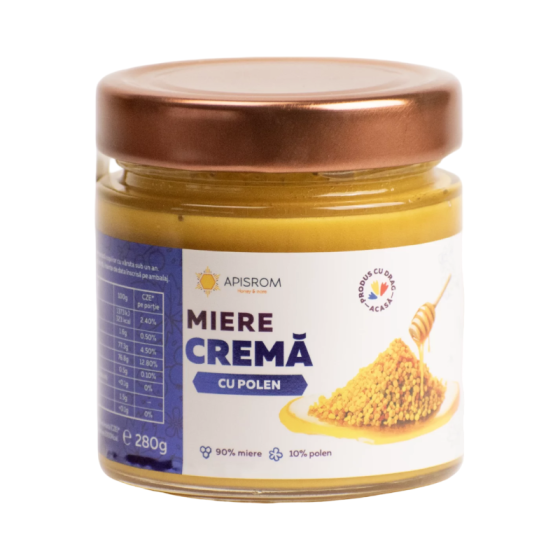 Apisrom-Miere crema cu polen 280g