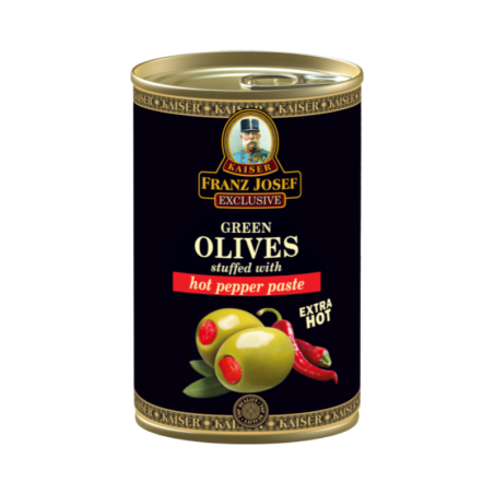 Franz Josef Kaiser-Masline verzi umplute cu pasta de ardei Pimiento in