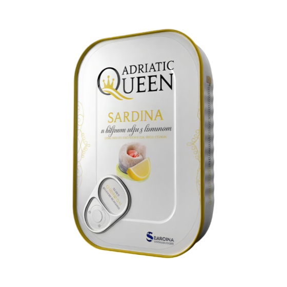 Adriatic Queen- Sardine in ulei vegetal cu lamaie 105g