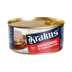 Krakus- Conservă cu carne de porc in suc propriu 300g