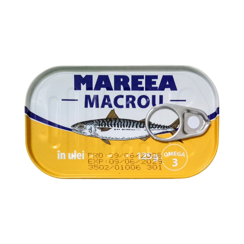Mareea- Macrou in ulei 125g Mareea- Macrou in ulei 125g