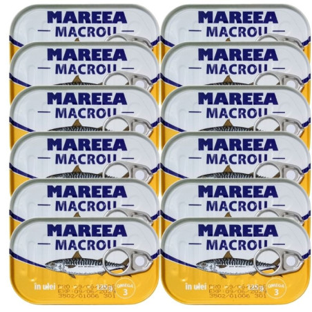 Pachet 12x Mareea- Macrou in ulei 125g