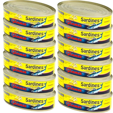 Pachet 12x Giana- Sardine in suc propriu și ulei vegetal 215g