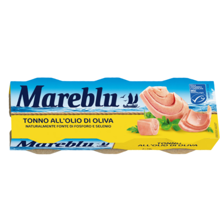 Mareblu- Ton in ulei de măsline 3x70g
