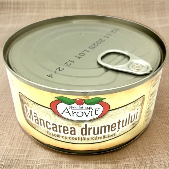 Arovit Mancarea drumetului fasole cu costita si carnaciori 300g